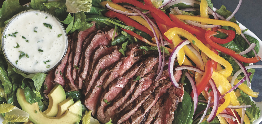 Keep It Light: Grilled Steak Salad with Chive Yogurt Dressing