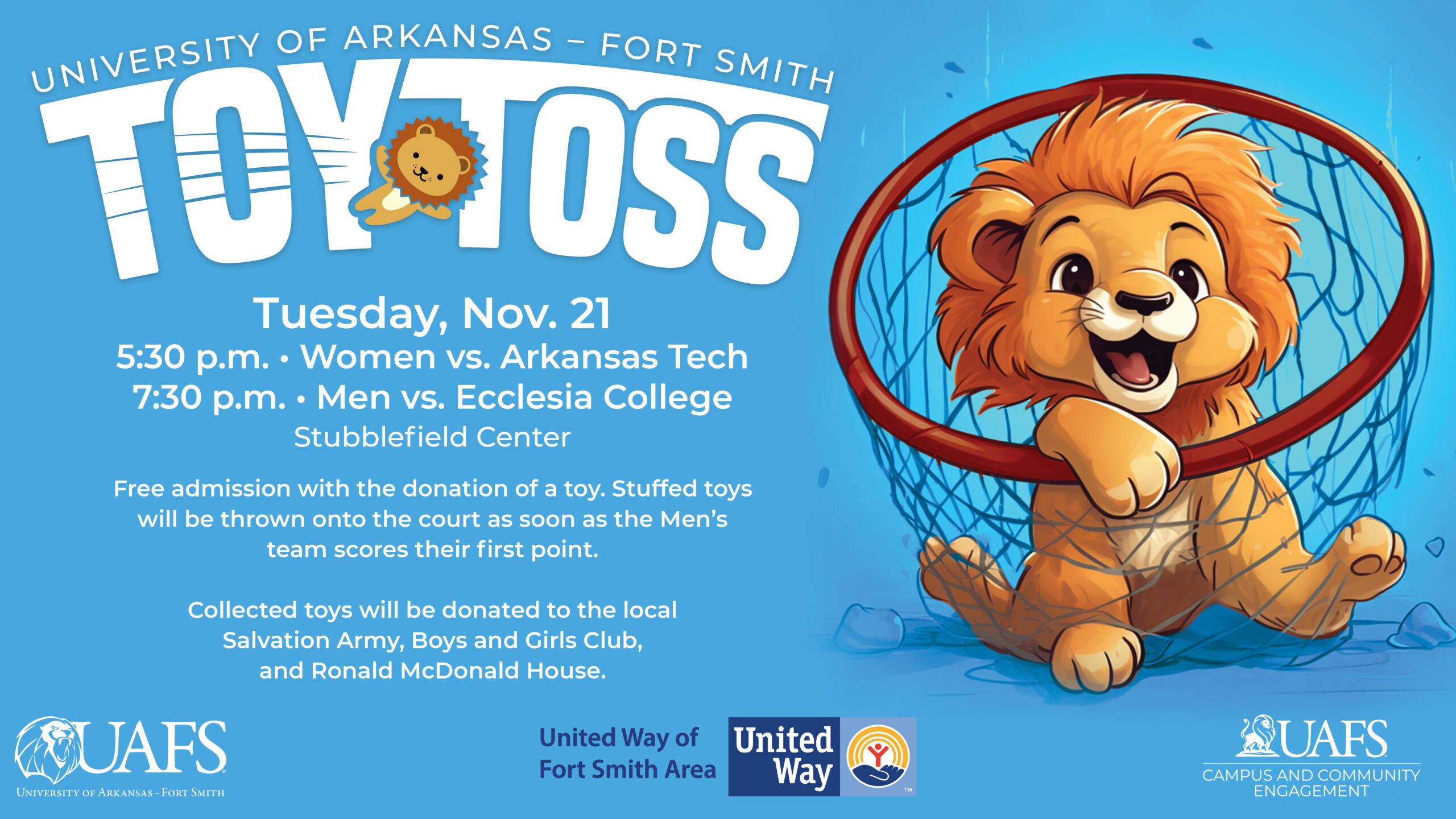 UAFS Announces that the Toy Toss is BACK!