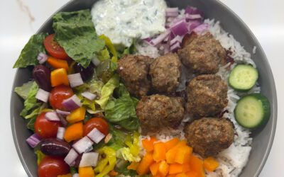 Greek Turkey Meatballs with Tzatziki