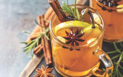 Mulled Pear & Rosemary Hot Toddy
